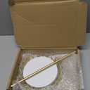 Mkono Necklace Holder Metal Jewelry Display Stand Necklace Organizer with 22 Hooks for Storage and Hanging Bracelet Keychain Home Room Decor for Women, Gold