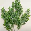 Ling's moment Italian Ruccus Greenery Stems Artificial Plants, 4Pcs 28" Tall Fake Branches Greenery, Realistic Texture Hanging Plant for Home Decor Wedding Bouquets Table Centerpieces, Room/Office