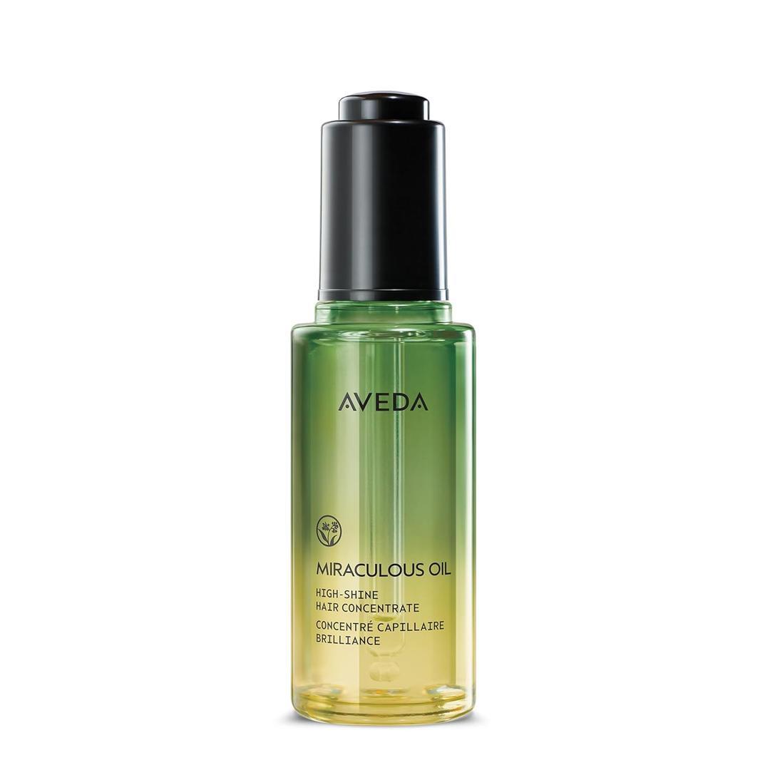 Aveda Miraculous Oil High-Shine Hair Concentrate | Adds Shine | Up to 24 Hours of Frizz Protection* | Heat Protection | For All Hair Types | Notes of Lavender Ylang Ylang and Petitgrain, 1.7 Fl Oz