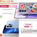 CCFUNCASE Compatible for Samsung Galaxy S24 / S25 Case Clear Cute for Women - Rugged Phone Cases Funda Protector Cover Skin (Pink Floral Colorful Flowers)