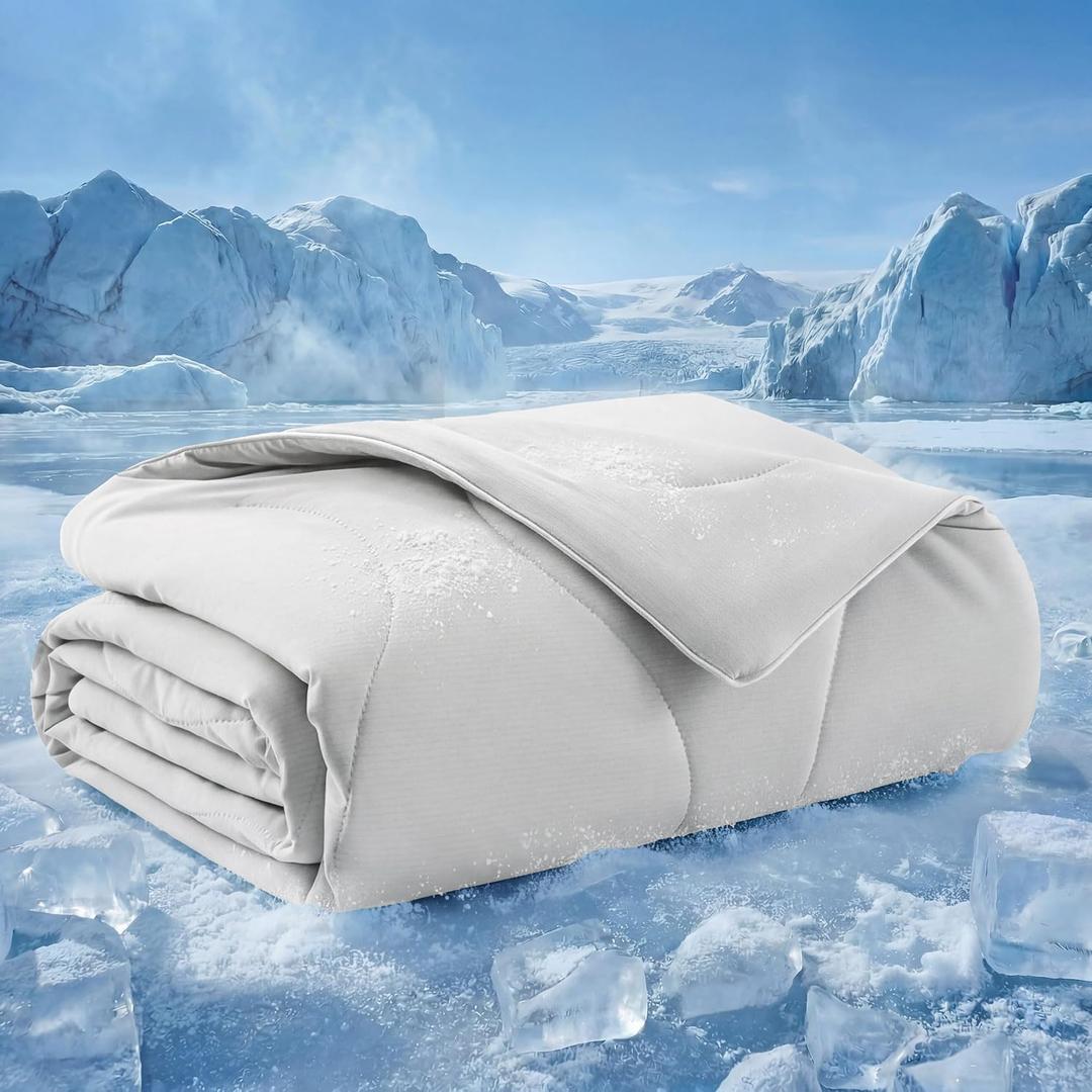 Bedsure Premium Cooling Blanket for Medium Dog - Q-MAX>0.5, Breathable Summer Washable Cold Pet Throw Blanket, Soft Durable Self Cooling Cat Mat for Hot Weather, Pearl Grey, 30x40