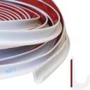 40FT 1/2 Inch RV J-Shape Rain Gutter Rubber Drip Rail, Roof Rain Diverter, RV Trim Molding with Self-Adhesive Tape, Weather Stripping for Car, Truck, Boat and Home Application