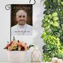 In Loving Memory Pope Francis Picture Garden Memorabilia Flag Church Remembrance Decor Wall Art Tapestry Quote Memorial Decoration Christian Religious Poster Vatican Catholic Gift Made In USA