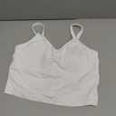 Dragon Fit Sports Bra for Women Longline Padded Bra Yoga Crop Tank Tops Fitness Workout Running Top (Medium, White)