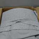 INOVADAY 100% Blackout Curtains 84 Inches Length 2 Panels Set, Back Tab/Rod Pocket Linen Black Out Curtains for Bedroom, Thermal Insulated Window Drapes - Grey, W50 X L84