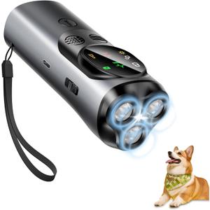 Dog Bark Deterrent Devices Anti Barking Device for Dogs Outdoor & Indoor, 2 Modes Ultrasonic Dog Barking Deterrent Devices Rechargeable, Bark Silencer, Stop Barking Dog Devices, Dog and Human Friendly