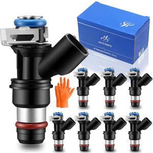 8PCS Fuel Injectors for Chevy/GMC 2007-2009 4.8L/5.3L/6.0L | Silverado Tahoe Yukon Sierra Express, 2 Holes Replaces# 12580681 FJ887 83211203 19421333