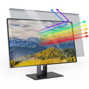 Universal Anti UV and Blue Light Screen Protector for 20, 21.5, 21.6, 22 inch Monitor, Bubble Free Computer Screen Blue Light Blocker, Widescreen Monitor Frame Hanging Type (W 19.3" X H 12.5",16:9) (20-22 inch)