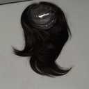 13x13 cm Human Hair Topper Full Hand Tied Swiss Base with Mono Base Toppers for Women 8 Inch Real Human Hair Straight Clip in Human Hair Toppers for Hair Loss Thining Hair (8 Inch, 1B#)