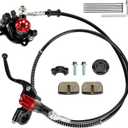 Upgraded Mini Bike Hydraulic Disc Brake Kit Compatible with Baja DB30 Doodle Bug Blitz Dirt Bug Racer Minibike Predator 79cc 97cc 212cc 2.8hp Engine with Brake Caliper Pad Part Black