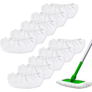 Mop Pad Refills for Swiffer Sweeper Mop - 10Pack Microfibre Mop Head Replacement Mop Pads for Swiffer Sweeper Mop Wet Dry Cleaning, Reusable and Washable