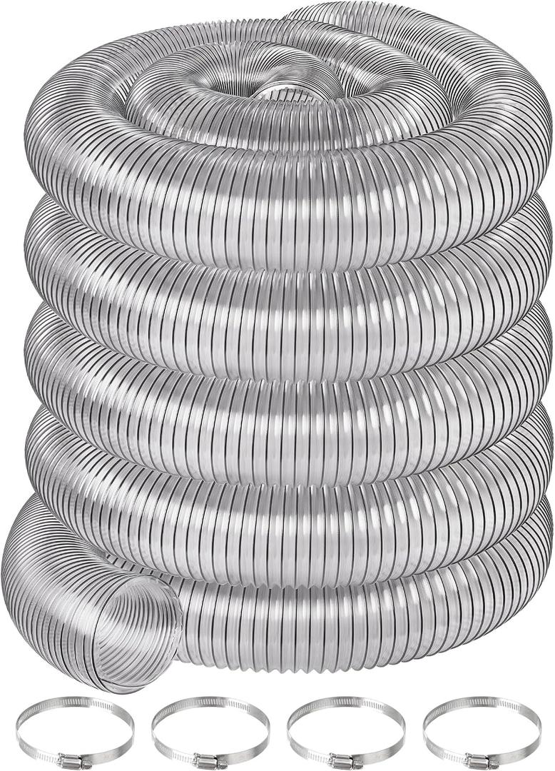 6"x50' Dust Collection Hose,Flexible Dust Collector Hose,Puncture-Resistant