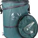 Coghlan's Deluxe Durable Pop-Up Trash Can Collapsible Garbage Bin with Zippered Lid, Bag Clips, and Anchoring Points for Camping, Home, and Outdoor Use 29.5 Gallon