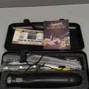 Electric Knife Set with 7-Inch Stainless Steel Blades, Safety Lock Button & Knife Stand, Ideal for Carving, Slicing & Cutting Meats, Turkey Bread & Craft Foam, Dishwasher Safe, Black