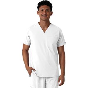 Wink Men's Scrub Top (Medium, White)
