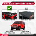 KitsPro 260lb Roof Rack Cross Bars for 2007-2026 Jeep Wrangler, 2020-2026 Jeep Gladiator, Matte Black Heavy Duty Aluminum Cargo Crossbar (ONLY FIT Hard Roof Top)