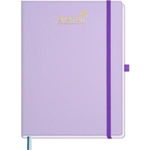 BEZEND 2026 Planner Weekly and Monthly (8.5" x 11"), Large 2-Column Calendar Book (Jul 25-Dec 26), Dual Schedule for Daily Appointment, Inner Pocket & Tabs, PU Leather Hardcover - Lilac