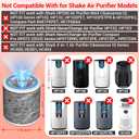 2-Pack HP201 Replacement Filter for Shark Air Purifier MAX HP202, HP232, UA205/ AP1000/ HC500/ 501 Series, HP302/ HP301/ HP300 Series Part# HE2FKPRO, HE2FKBASMB, HE2FKBAS, HE2FKPET, HE3FKPET