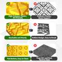 12 Packs Camper/RV Leveling Blocks Suitable for 4 Wheels Interlocking and Anti-Slip Design with Carrying Bag Heavy-Duty for Camper Travel Trailer Yellow