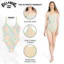 Billabong Women's Swimwear UPF 50 Super Soft Adjustable Straps One Piece Swimsuit, Coastal Blue, X-Large