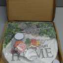 MIPON Welcome Sign for Front Door, Wall, or Porch Decor - Interchangeable Seasonal 17 Changeable Icons for All Seasons & Holidays (Spring, Summer, Fall, Winter, Easter, Christmas) - White