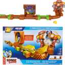 Sonic The Hedgehog Go Go Racers Deluxe Playset with Diecast Super Sonic Figure, Combine with The Sonic Adventure Playset