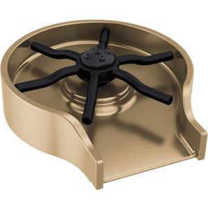 Delta Brushed Gold Metal Glass Rinser for Kitchen Sink, Cup Washer for Sink, Bottle Washer, Champagne Bronze GR250-CZ