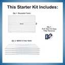 Woosh 16x25x1 Refillable Air Filter MERV 8 Furnace 4-Pack Starter Kit