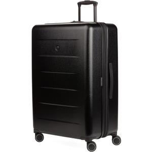 SwissGear 8020 Eclipse Hardside Expandable Luggage with Spinner Wheels, Black, Checked-Large 27-Inch