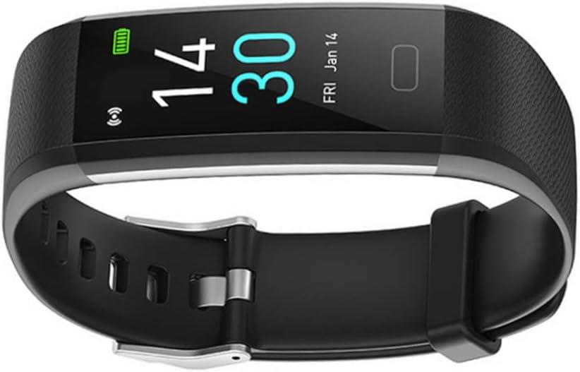 Smart Watch Bracelet Fitness Tracker S5 Waterproof Activity Temperature Heart Rate Sleep for Women Men Black