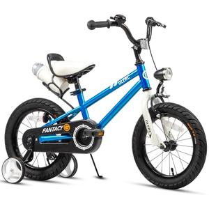 Glerc Fantacy 16 Inch Kids Bike for 4-7 Years Old Boys Girls with Water Bottle Holder & Headlight & Training Wheels, Black