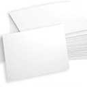Hamilco White Cardstock Paper for A1 Folded Cards – 3.5" x 4.875", 80 lb Cover, Blank Small Greeting, RSVP & Invitation Cards, 100 Pack, 100 Cards without Envelopes