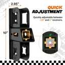 DEEAGLE Hitch Wall Mount,Adjustable 1.25 & 2 Receiver, Max Hold Up to 300LBS, Bike Rack & Cargo Rack Storage, Heavy Duty Trailer Hitch Receiver Storage