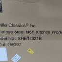 Seville Classics Commercial Work Table Island Utility Cart Prep Station, for Restaurant, Kitchen, Warehouse, Garage, Hotel, Home, Stainless-Steel Top NSF , 24" W x 20" D, 24" W X 20" D X 36" H