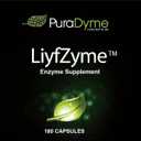 LiyfZyme Plant Based Digestive Enzyme Supplement - 180 Veggie Caps. PuraDyme By Lou Cornoa. Exp: 12/2028