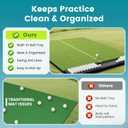 Golf Hitting Mat with Alignment Aid and for Pro Turf Practice - 5x4 26mm