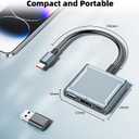 USB C to DisplayPort Multiport Adapter Dock, BolAAzuL 3-in-1 Type C Hub with 1xDP 1.4 + 1xUSB 2.0 + 1xPD Charging Port(Type C), 8K 60Hz/ 100W PD/DP ALT Mode Supported for Macboo pro, iPad pro, Monitor