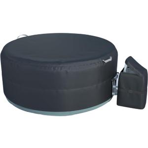 XCZ hot tub Cover, with Pump Cover. Suitable for a 71-inch Round hot tub, Insulated/dust-Proof/Water-Proof/Sun-Proof. Black (72.8"x 72.8" x 28.3")
