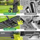 Lawn Leveling Rake Heavy Duty, 30x10 in Large Soil Leveling Rake, Ground Leveler with Anti Flipping Smooth Edge for Dirt Sand Grass Golf, 58" Long Handle, Foldable Garden Landscaping Levelawn Tools