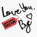 21.6" Love You Bye Sign Above Door Decor - Wall Sign Door Decorations, Good for Inside and Outside Use, Lightweight and Easy to Install Farmhouse Wall Art, Suitable for Hallway and Living Room (Medium)