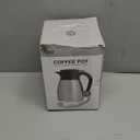 GiNT 1L / 34Oz Thermal Coffee Carafe, Insulated Stainless Steel Coffee Carafes for Keeping Hot/Double Walled Vacuum Thermal Carafe (White)