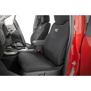 Rough Country Neoprene Seat Covers for Nissan Frontier Crew Cab (2022-2024) - Waterproof & UV Resistant, Foam Padded, Front & Rear Seat Cover Set