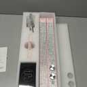 Nail Tech Lamp for Desk, 34 in Large Half Moon Light with Phone Holder, 48W Brightness Adjustable Lash ARC Light for Manicure, Tattoo, Spa, Salon, 3000K-6000K LED Manicure Lamp(Pink)