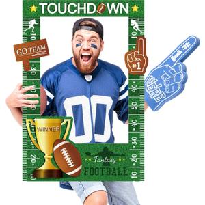 Jetec Football Theme Picture Frame, 23.6 x 15.7 inches, Multicolor, for Party Decoration and Photography