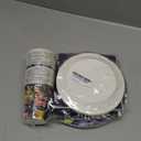 5 Nights Birthday Supplies, Freddy's Party Decorations include Banner, Tablecloth, Plates and Napkins for Teens Kids Adults Party Decor