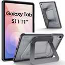 JUQITECH Kickstand Case for Samsung Galaxy Tab S11 5G 11 Inch 2025, Ultra-Stable Dual Stand, Anti-Bending Multi-Angle Slim Lightweight Thin Hard Back Soft Edge Handle Protective Cover SM-X730 X736B