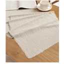 Vitalizart Beige Table Runner 14 x 72 Inches Long Slub Texture Cotton Linen Table Runner for Rustic Home Decorations Dining Room Wedding Decor Reception Bridal Shower Thanksgiving Christmas