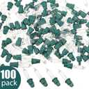 Mudder 200 Pieces 2.5V Replacement Christmas Tree Light Bulbs 50/100/150/200 Count Mini Incandescent Wire String Light Replacement Bulbs for Xmas Tree Decoration (Green Base with Warm White Bulb)