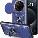 Compatible with Honor Magic 7 Case Cover,with Slide Camera Lens Cover Compatible with Honor Magic7 5G PTP-AN00 Case Blue