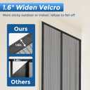 Smartor Magnetic Screen Door Magnetic Closure Fits 36"x82" Doors |Polyester - Retractable Screen Door Mesh| Self Sealing|Hands Free |Keeps Bugs Out|Pet and Kid Friendly